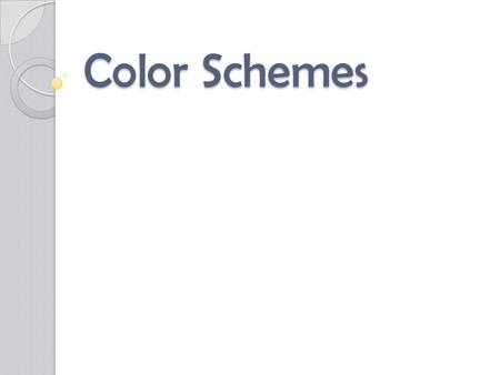 Color Schemes. Neutral Neutral color schemes can be easier to live with than with vibrant color schemes. True neutral colors are black, white and shades.