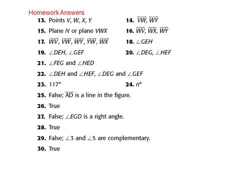 Homework Answers.
