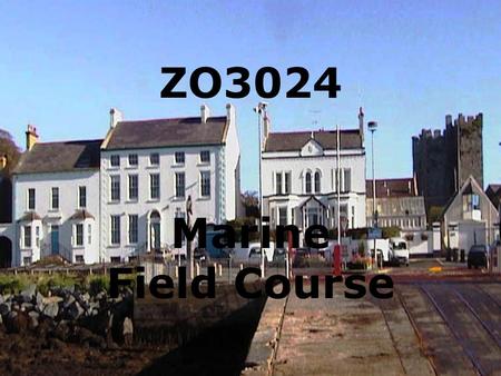 ZO3024 Marine Field Course. Where? When? How much? Monday 27 th September — Friday 1 st October inclusive…… Leaving from in front of the Department at.