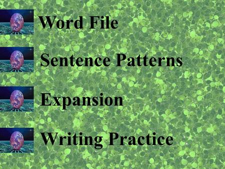 Word File Sentence Patterns Expansion Writing Practice.
