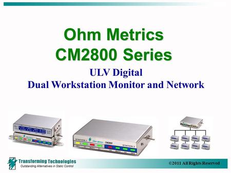 Ohm Metrics CM2800 Series ULV Digital Dual Workstation Monitor and Network ©2011 All Rights Reserved.