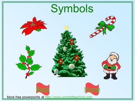Symbols BackHome More free powerpoints at