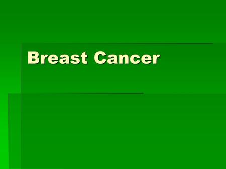 Breast Cancer. Dr. Swapna Chaudhary M.S. (MUM) M.S. (MUM) Consultant Obstetrician & Gynaecologist Infertility Specialist.