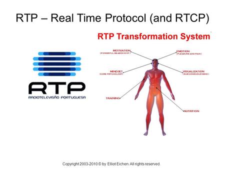 Copyright 2003-2010 © by Elliot Eichen. All rights reserved. RTP – Real Time Protocol (and RTCP)
