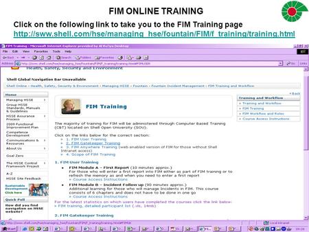 Click on the following link to take you to the FIM Training page