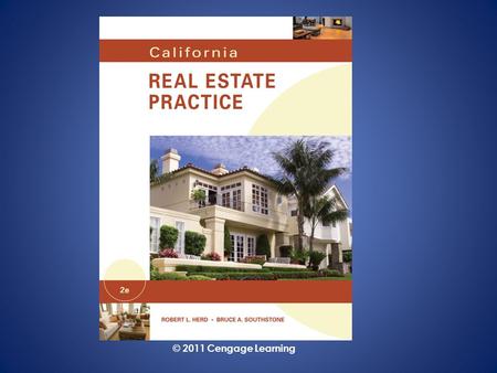 © 2011 Cengage Learning. Alternate Real Estate Careers Chapter 16 © 2011 Cengage Learning.