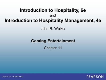 Introduction to Hospitality, 6e