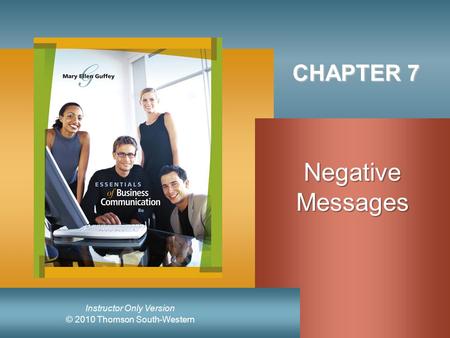 CHAPTER 7 Negative Messages.