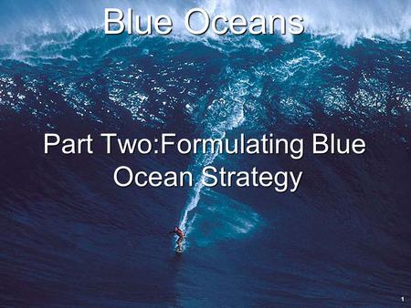 Innovation.uccs.edu B ACHELOR OF I NNOVATION ™ Blue Oceans Part Two:Formulating Blue Ocean Strategy 1.