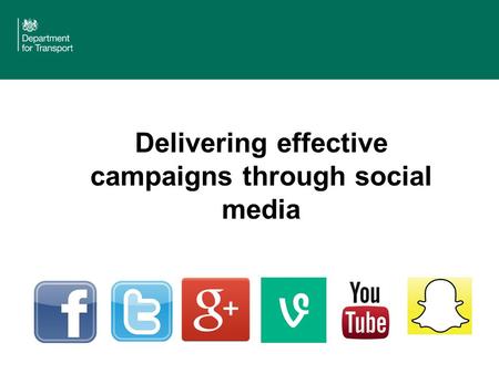 Delivering effective campaigns through social media.