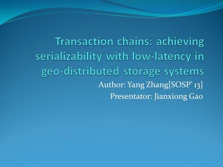Author: Yang Zhang[SOSP’ 13] Presentator: Jianxiong Gao.