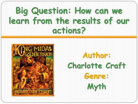 Author: Charlotte Craft Genre: Myth
