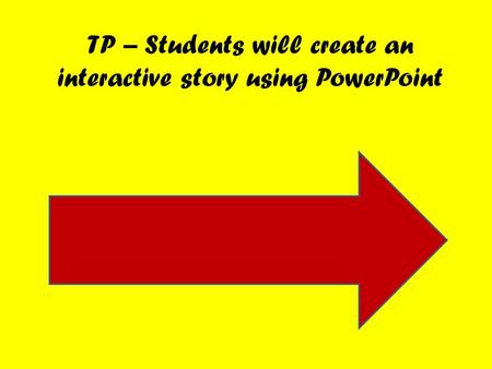 TP – Students will create an interactive story using PowerPoint.