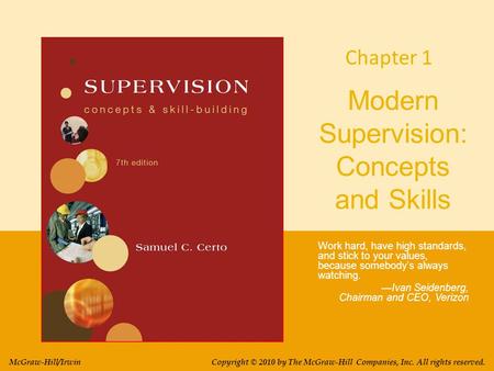 Modern Supervision: Concepts and Skills