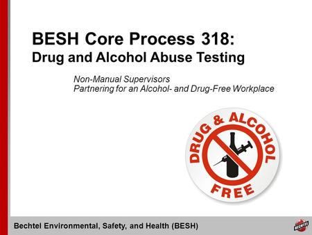 BESH Core Process 318: Drug and Alcohol Abuse Testing