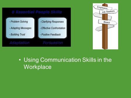 Using Communication Skills in the Workplace