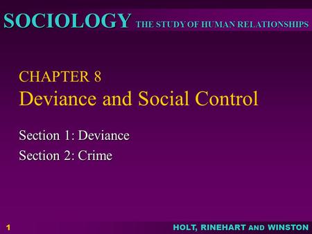 CHAPTER 8 Deviance and Social Control