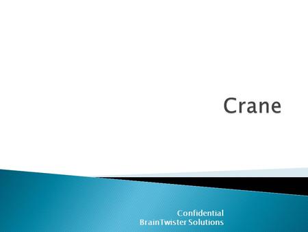 Confidential BrainTwister Solutions.  Where? Construction sites, Transport industry.  What is this called? Crane Confidential Braintwister Solutions.