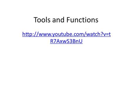 Tools and Functions  R7AxwS3BnU.
