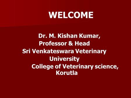 Sri Venkateswara Veterinary