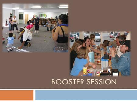BOOSTER SESSION. Purpose  Booster sessions are used to reinforce the skills learned in the stepfamily class and is one way to provide ongoing support.