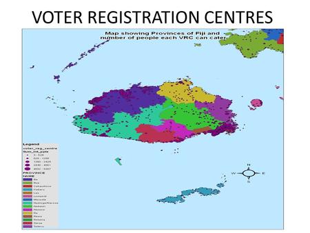 VOTER REGISTRATION CENTRES. OBJECTIVES To map 1150 voter registration centres Assign a unique code to a VRC VRC Database Spatially linked table data to.