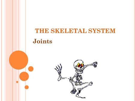 THE SKELETAL SYSTEM Joints.