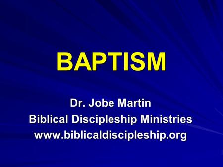 Biblical Discipleship Ministries