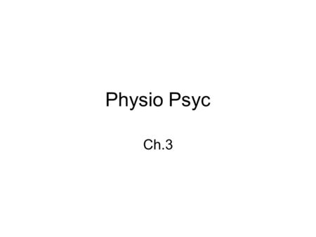 Physio Psyc Ch.3. Sherrington Sherrington deduced the properties of the synapse from his experiments on reflexes (an automatic muscular response to stimuli).