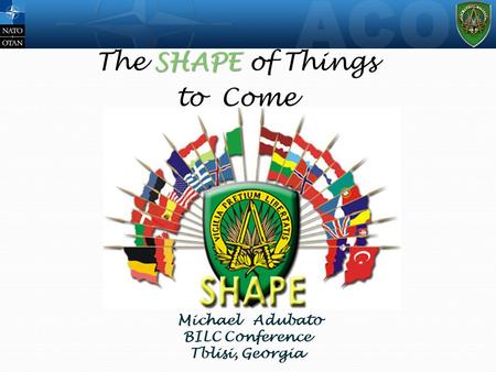 SHAPE The SHAPE of Things to Come Michael Adubato BILC Conference Tblisi, Georgia.