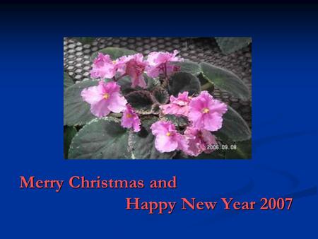 Merry Christmas and Happy New Year 2007 The Beery- Buktenica Developmental Test of Visual-Motor Integration Present by Asst. Prof. Dr. Nuntanee Satiansukpong.