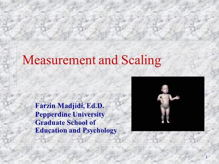 Measurement and Scaling