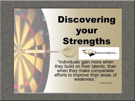 Discovering your Strengths