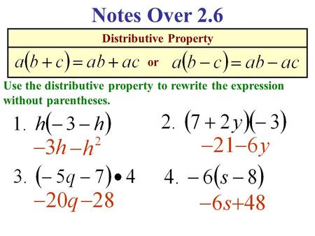 Distributive Property