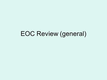 EOC Review (general). Fill in the blank. Deoxyribonucleic acid is _______________. Agenetic material Bthe end result of mitosis Cproduced by RNA D.D.