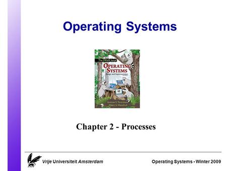 Operating Systems Operating Systems - Winter 2009 Chapter 2 - Processes Vrije Universiteit Amsterdam.