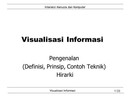 Visualisasi Informasi