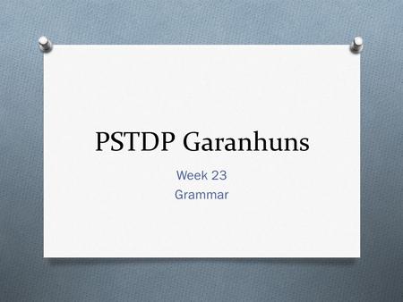 PSTDP Garanhuns Week 23 Grammar. Chit Chat O What do you know about Greece? O Can you think of pop bands from the 70’s?