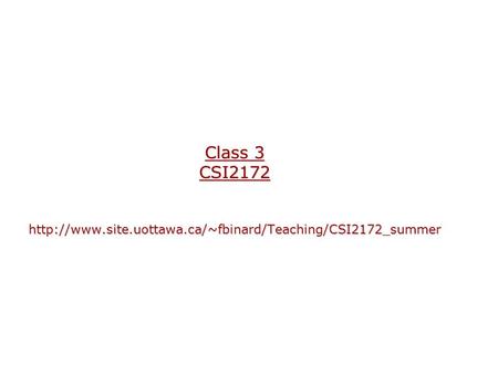 Class 3 CSI2172