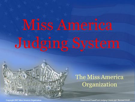 Miss America Judging System