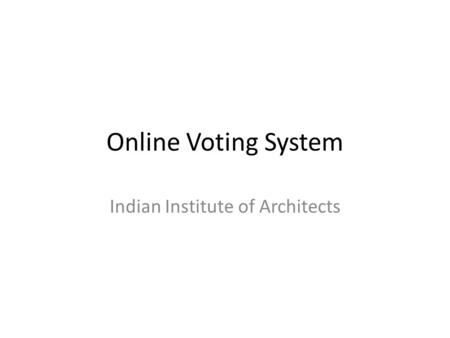 Indian Institute of Architects