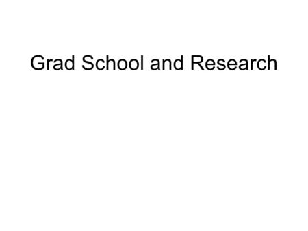 Grad School and Research. Top 10 Reasons to Attend Grad School 10.Get to defer student loans. 9.Can defer dress code 8.Can defer contact with the “real.
