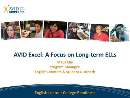 AVID Excel: A Focus on Long-term ELLs