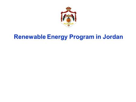 Renewable Energy Program in Jordan
