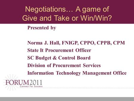 Negotiations… A game of Give and Take or Win/Win?