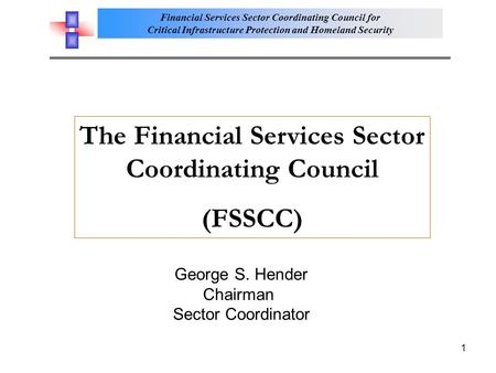 The Financial Services Sector Coordinating Council