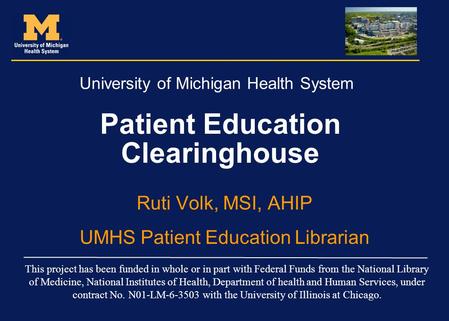 Patient Education Clearinghouse