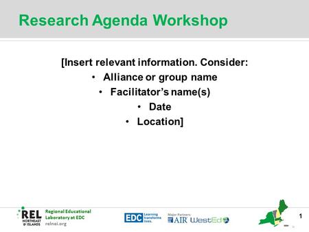 Research Agenda Workshop