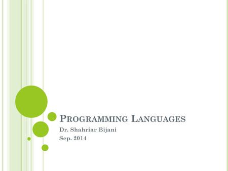 Programming Languages