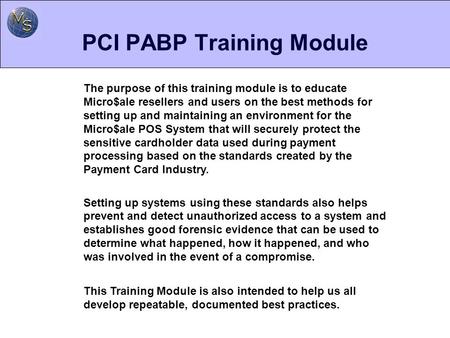 PCI PABP Training Module